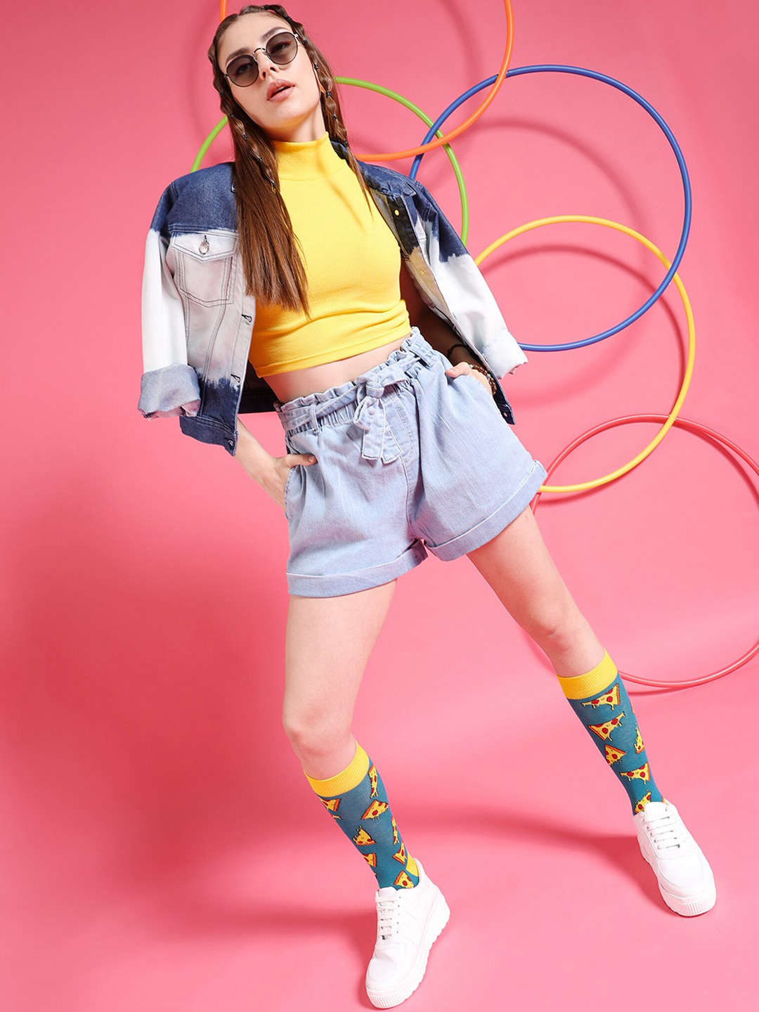 Women's Paperbag Waist Tie-Up Shorts