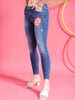 Women's Distressed Skinny Fit Jeans