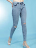 Women's Distressed Slim-Fit Jeans