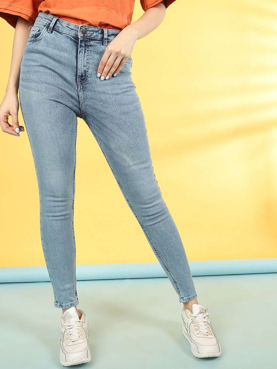 Women's Printed Slim-Fit High-Rise Jeans