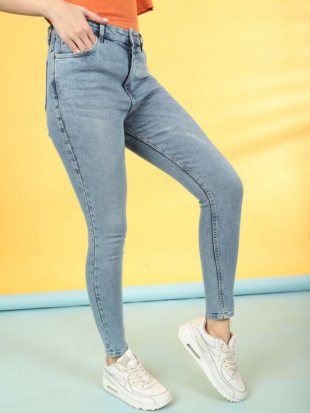 Women's Printed Slim-Fit High-Rise Jeans