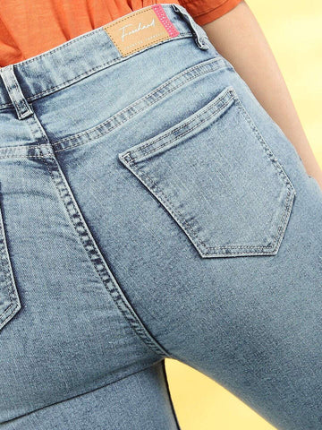 Women's Printed Slim-Fit High-Rise Jeans