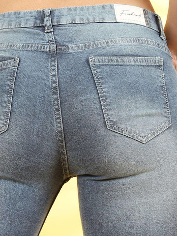 Women's Distressed Slim-Fit Jeans