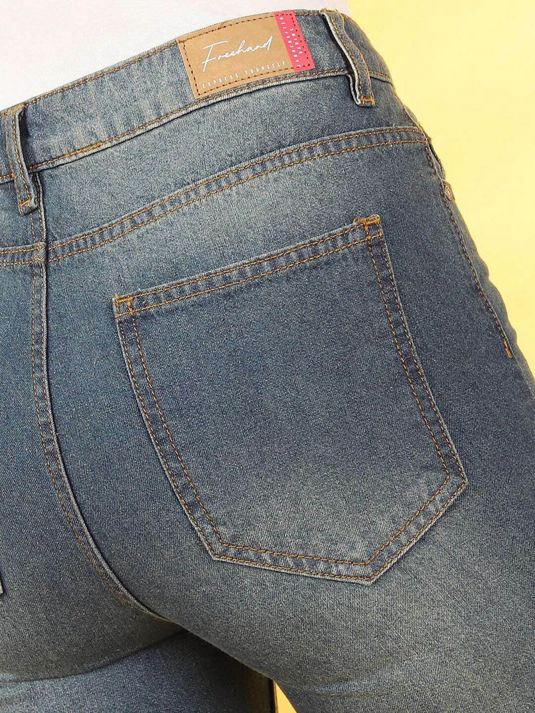 Women's Distress Straight Fit Jeans