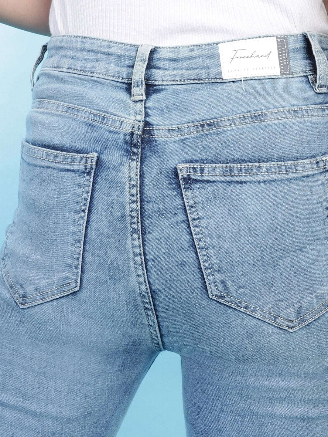 Women's Distress Straight Fit Jeans