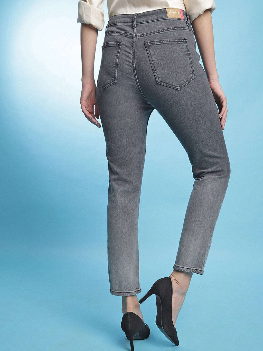 Women's Printed Straight Fit Jeans