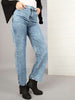 Women's 2 Tone Denim Wide Leg Jeans