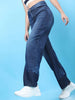 Women's 2 Tone Denim Wide Leg Jeans