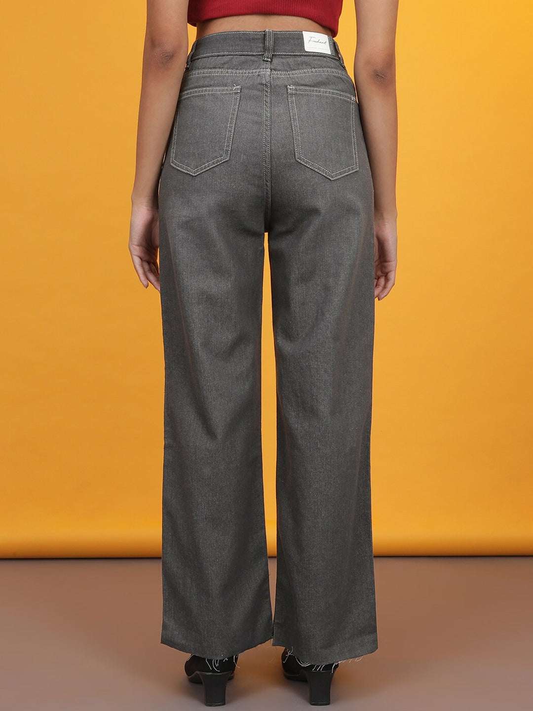 Women's 2 Tone Denim Wide Leg Jeans