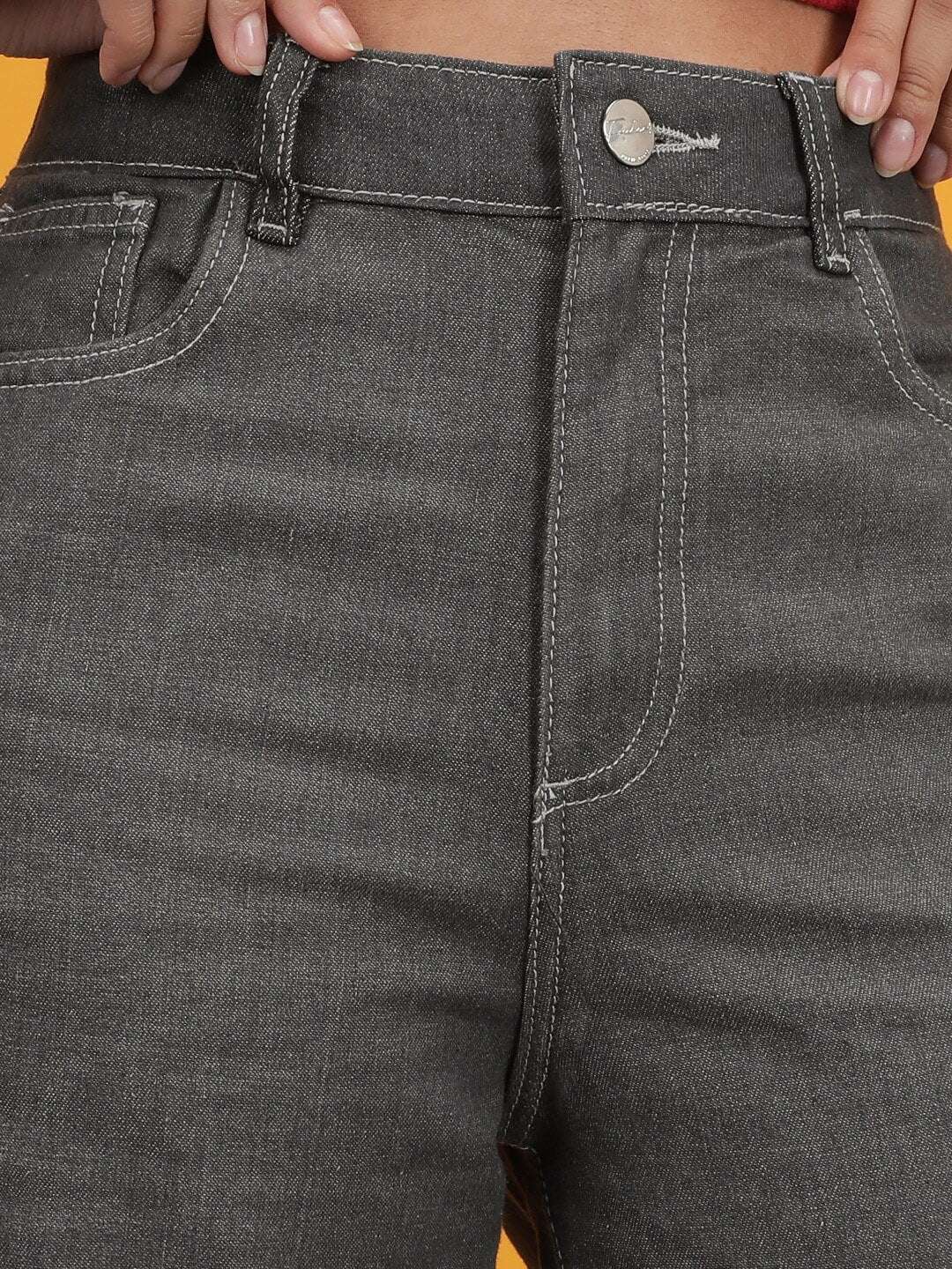 Women's 2 Tone Denim Wide Leg Jeans