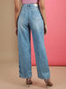 Women's 2 Tone Denim Wide Leg Jeans