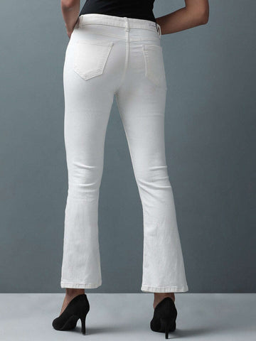 Women's Bleached Bootcut Denim Jeans