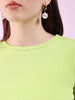 Women's Fitted Full Sleeve Rib Top