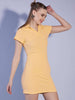 Women's Solid Polo Collar Dress