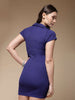 Women's Solid Polo Collar Dress