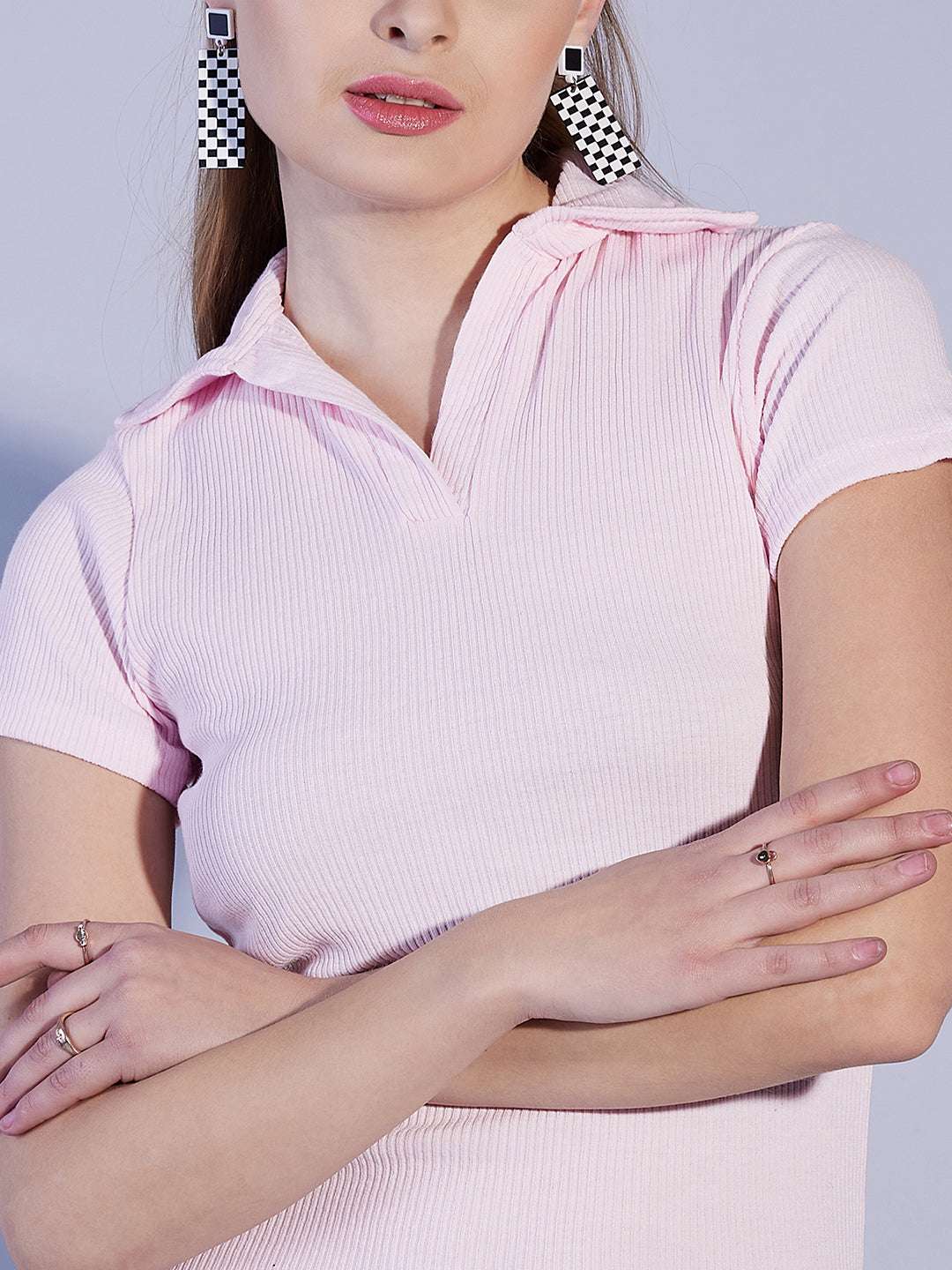 Women's Solid Polo Collar Dress