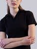 Women's Solid Polo Collar Dress