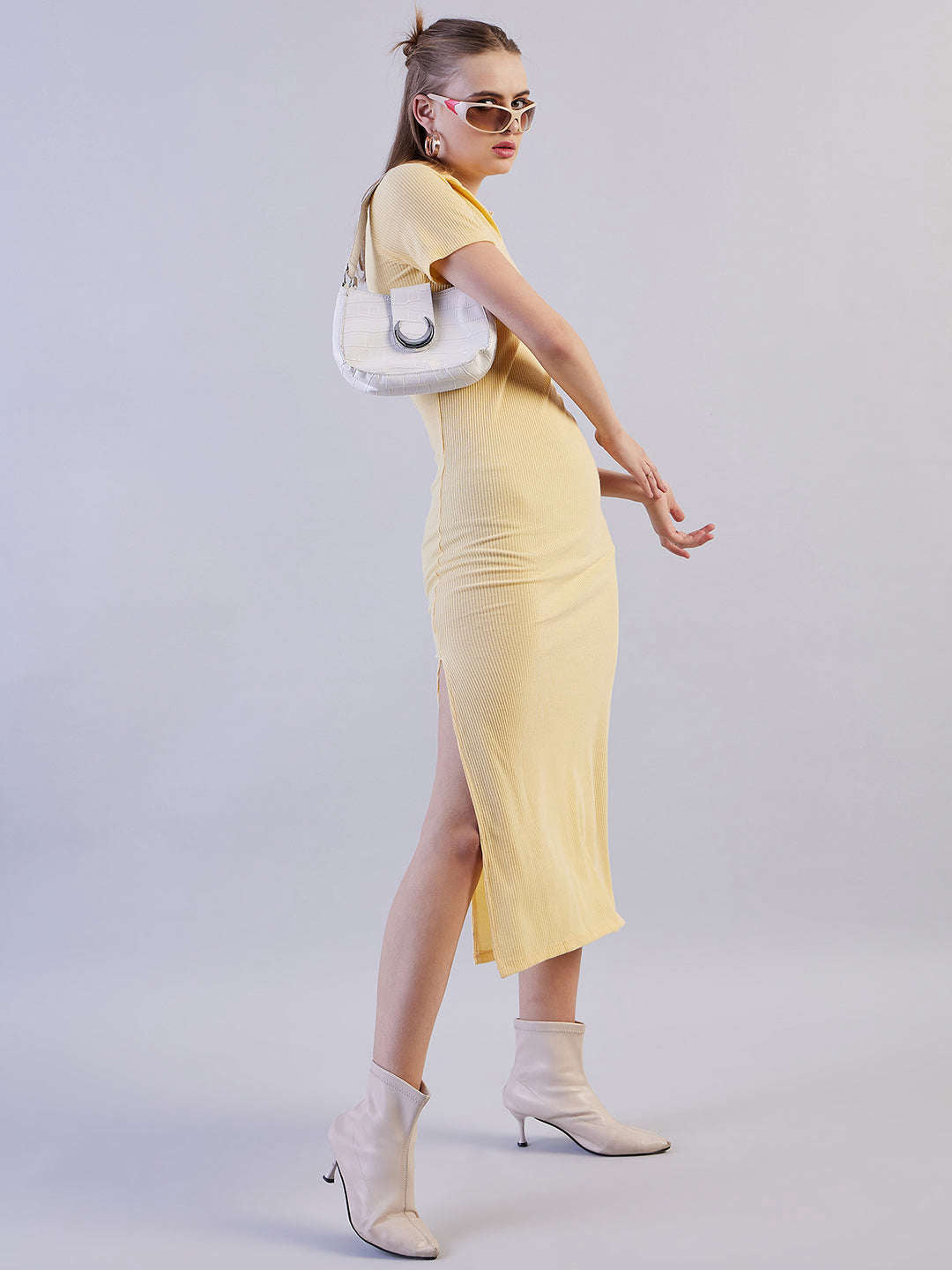 Women's Solid Polo Collar Dress