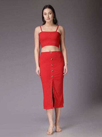 Women's Solid Co-Ords Set