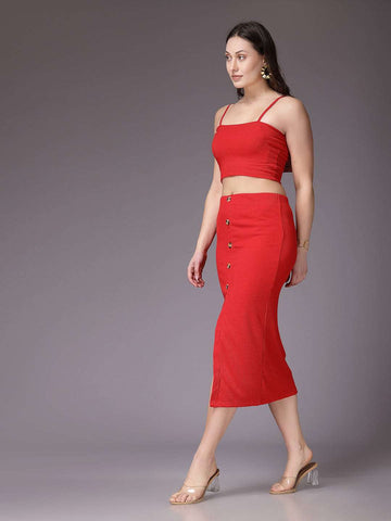 Women's Solid Co-Ords Set