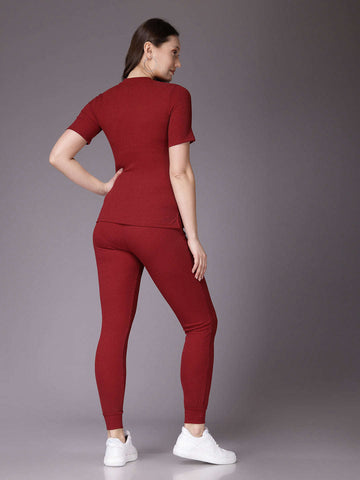 Women's Solid Co-Ords Set