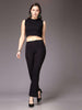 Women's Mid Rise Solid Rib Trouser