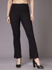 Women's Mid Rise Solid Rib Trouser
