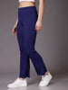Women's Mid Rise Solid Rib Trouser