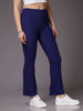 Women's Mid Rise Solid Rib Trouser