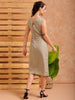 Women's Grey Fitted Solid Casual Sheath Dress