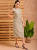 Women's Grey Fitted Solid Casual Sheath Dress