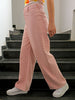 Women's Pink Solid Bootcut Jeans