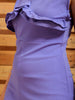 Women's Purple Fitted Textured Partywear Ruffle Dress