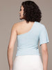 Women's Fitted Textured One Shoulder Top