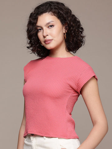 Women's Boxy Textured Regular Top