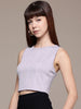 Women's Fitted Textured Crop Top