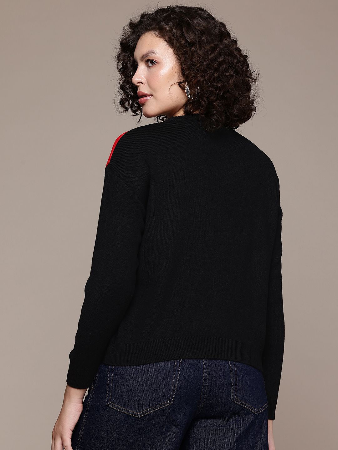 Freehand Women Loose Fit Quirky Sweater