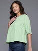 Women's Loose Fit Textured Regular Top