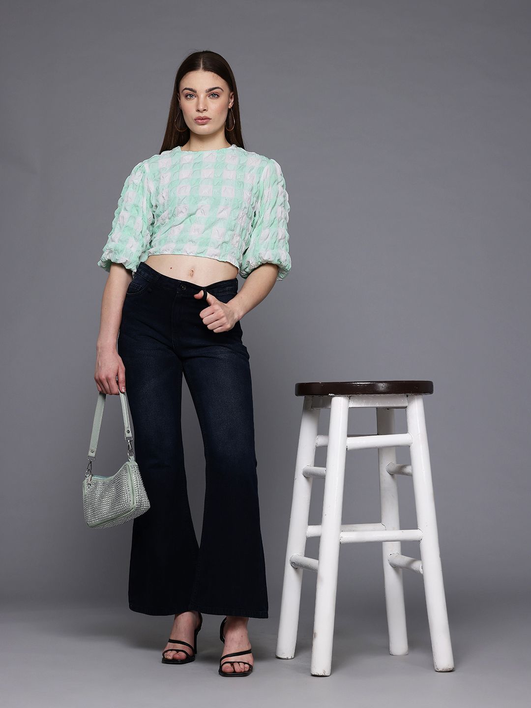 Women's Fitted Textured Regular Top