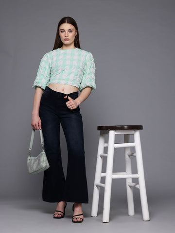 Women's Fitted Textured Regular Top