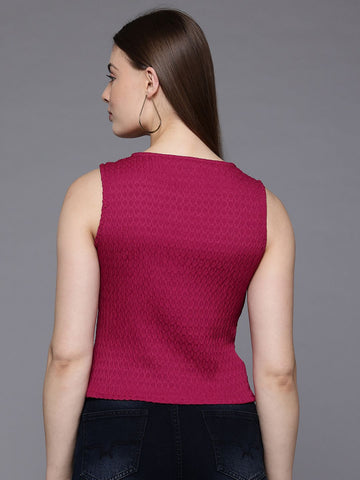 Women's Fitted Textured Tank Top