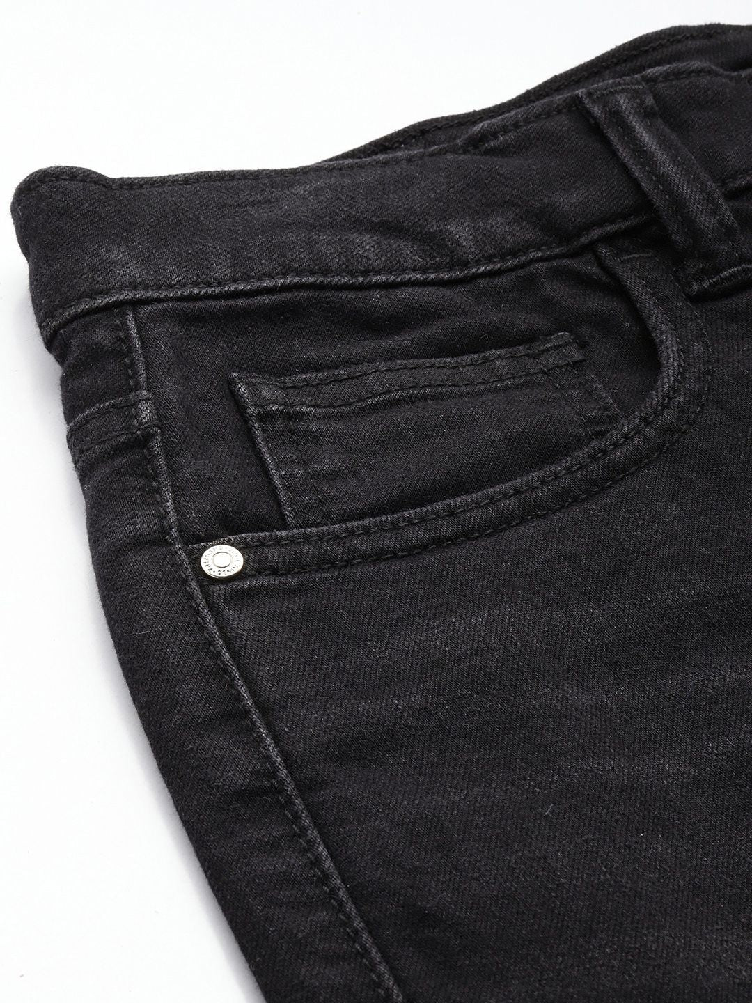 Women's Black Straight Fit Casual Jeans