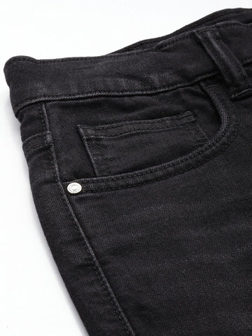 Women's Black Straight Fit Casual Jeans