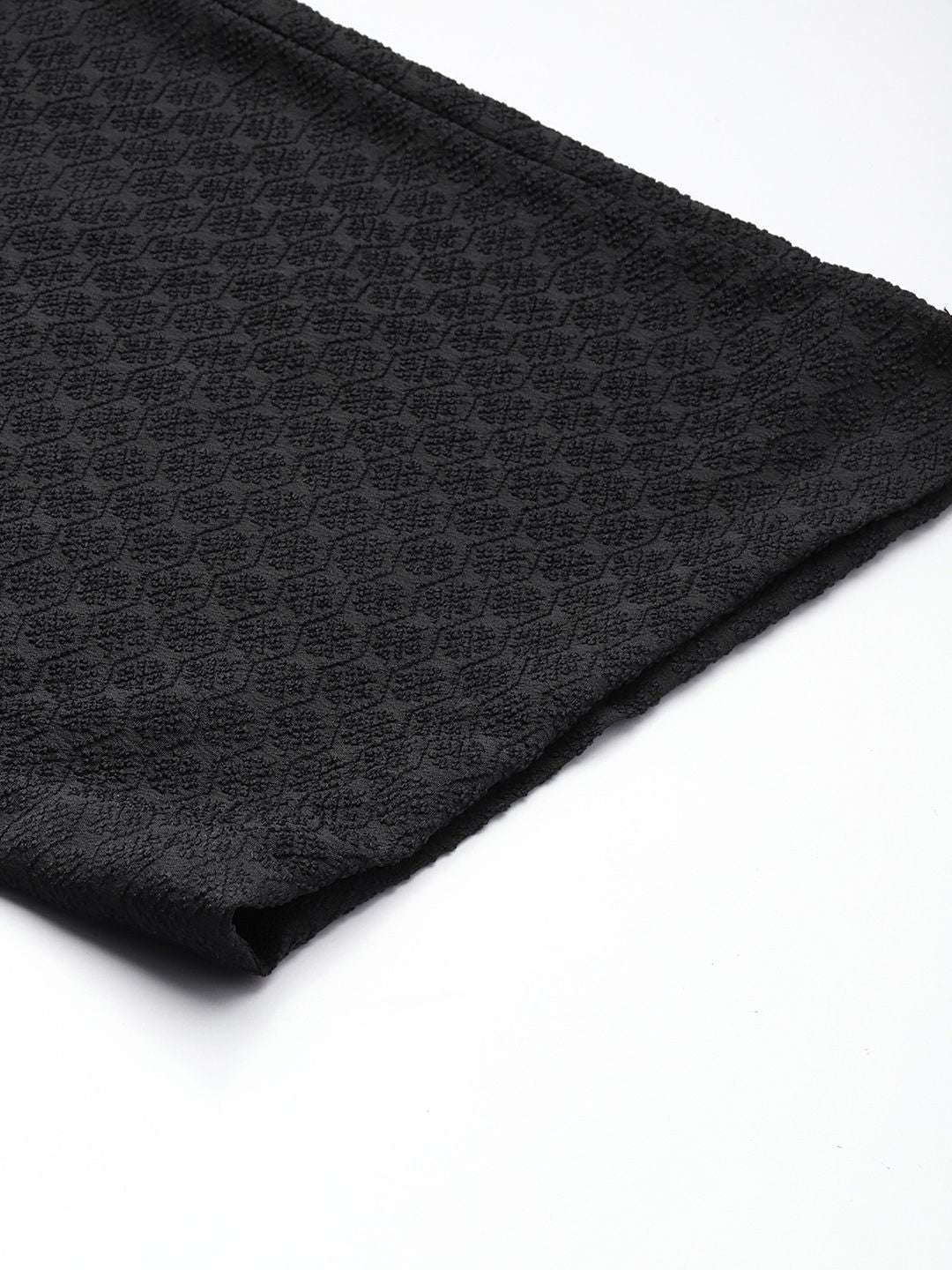 Women's Black Regular Fit Casual Trousers