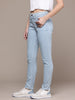 Women's Blue Slim Fit Vintage Jeans