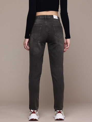 Women's Black Slim Fit Casual Jeans