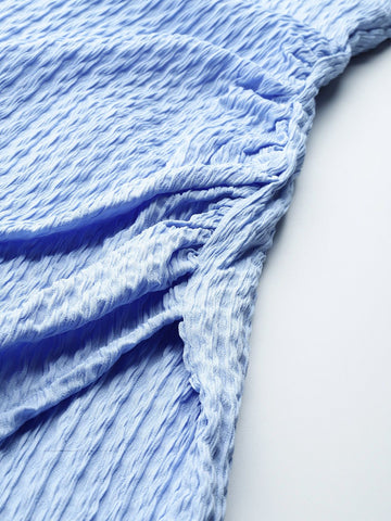 Freehand Women Fitted Textured Gathered Dress